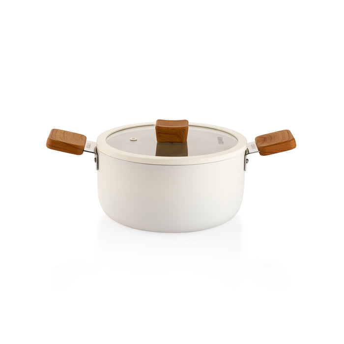 Schafer Ceramoni Ceramic Deep Pot 20 Cm-Cream