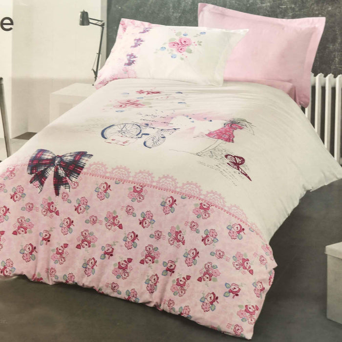 3pcs Quilted Duvet Cover 160*220 LP Cleo Pink