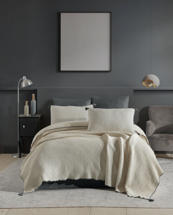 Dantela double bedspread DRINA ANTHRACITE