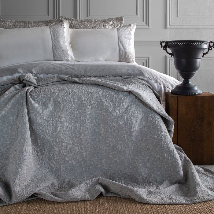 APRICITAS Toledo grey double Duvet cover set + bedspread