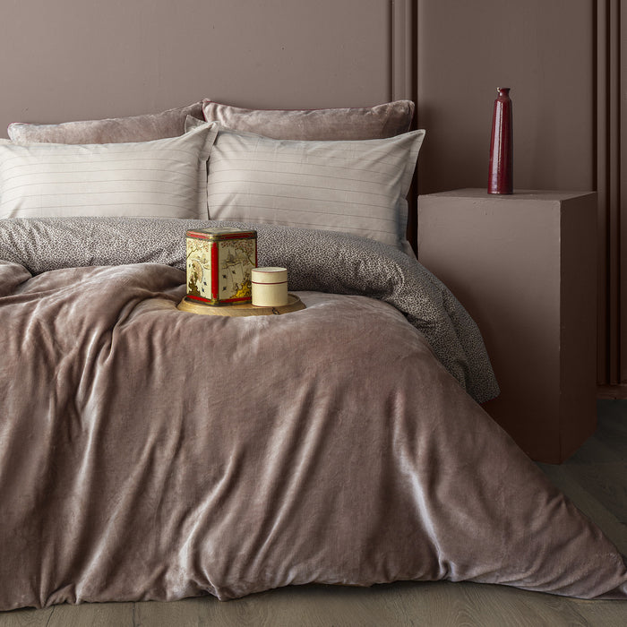 APRICITAS light browndouble duvet cover set flannel