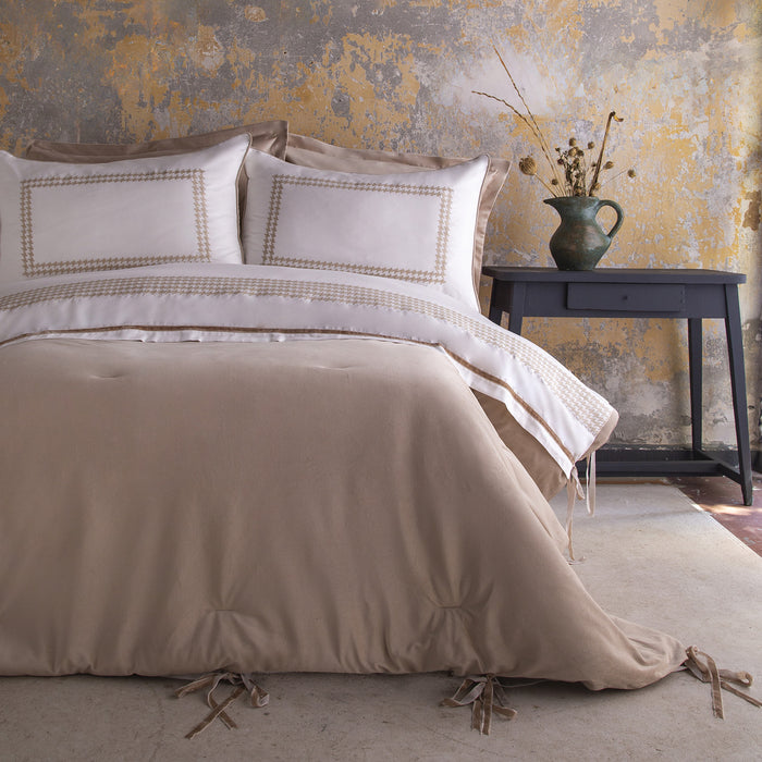 APRICITAS Icon beige 9PCS double Comforter bed set