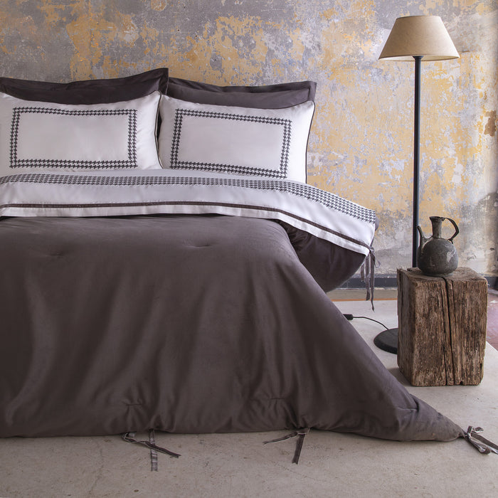 APRICITAS Icon dark grey 9PCS double Comforter bed set