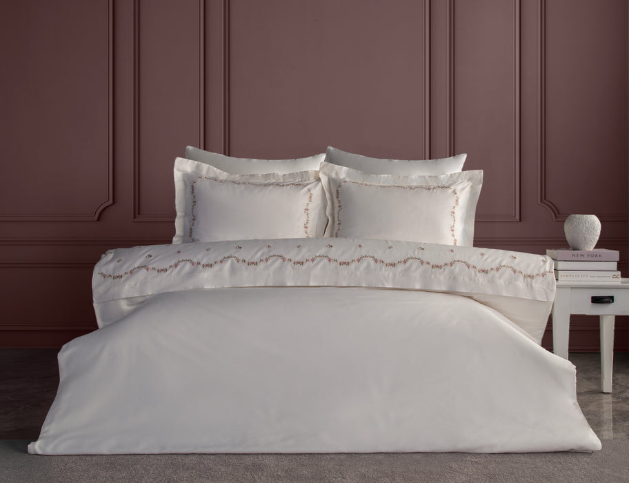 Dantela double duvet cover set MINOA CREAM